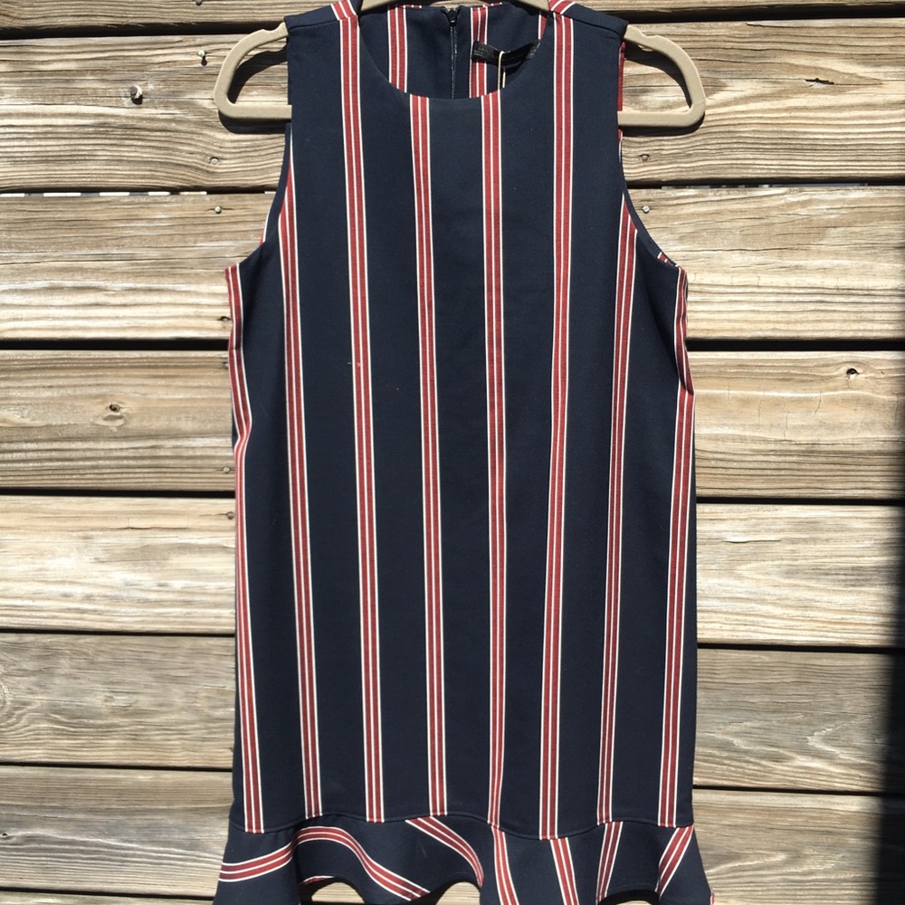 Sleeveless  Stripped Mini